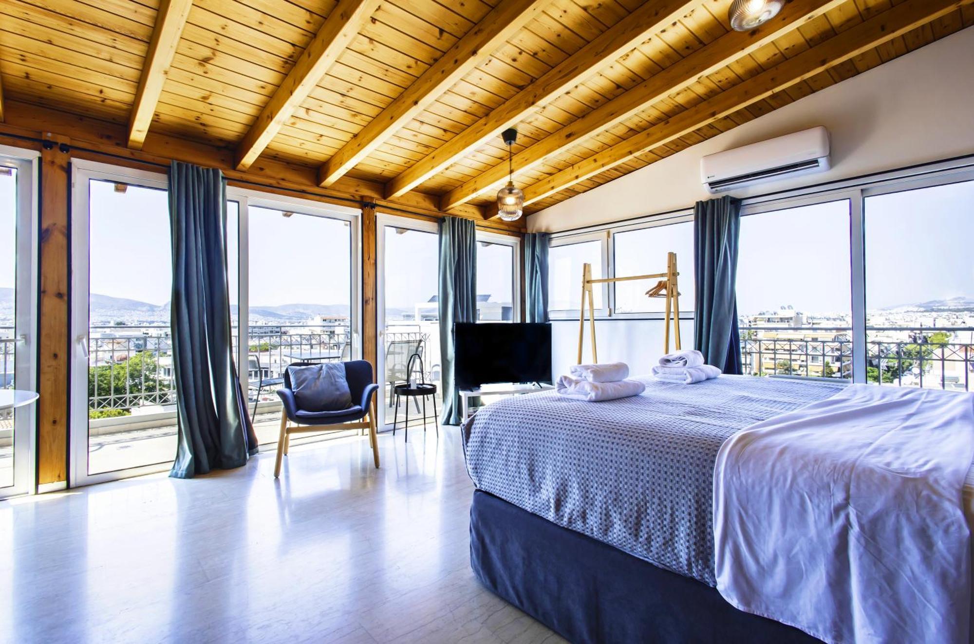 Lis153 By Smart Cozy Suites - Top Floors With Amazing City View - Available 24Hr Athens Exterior photo