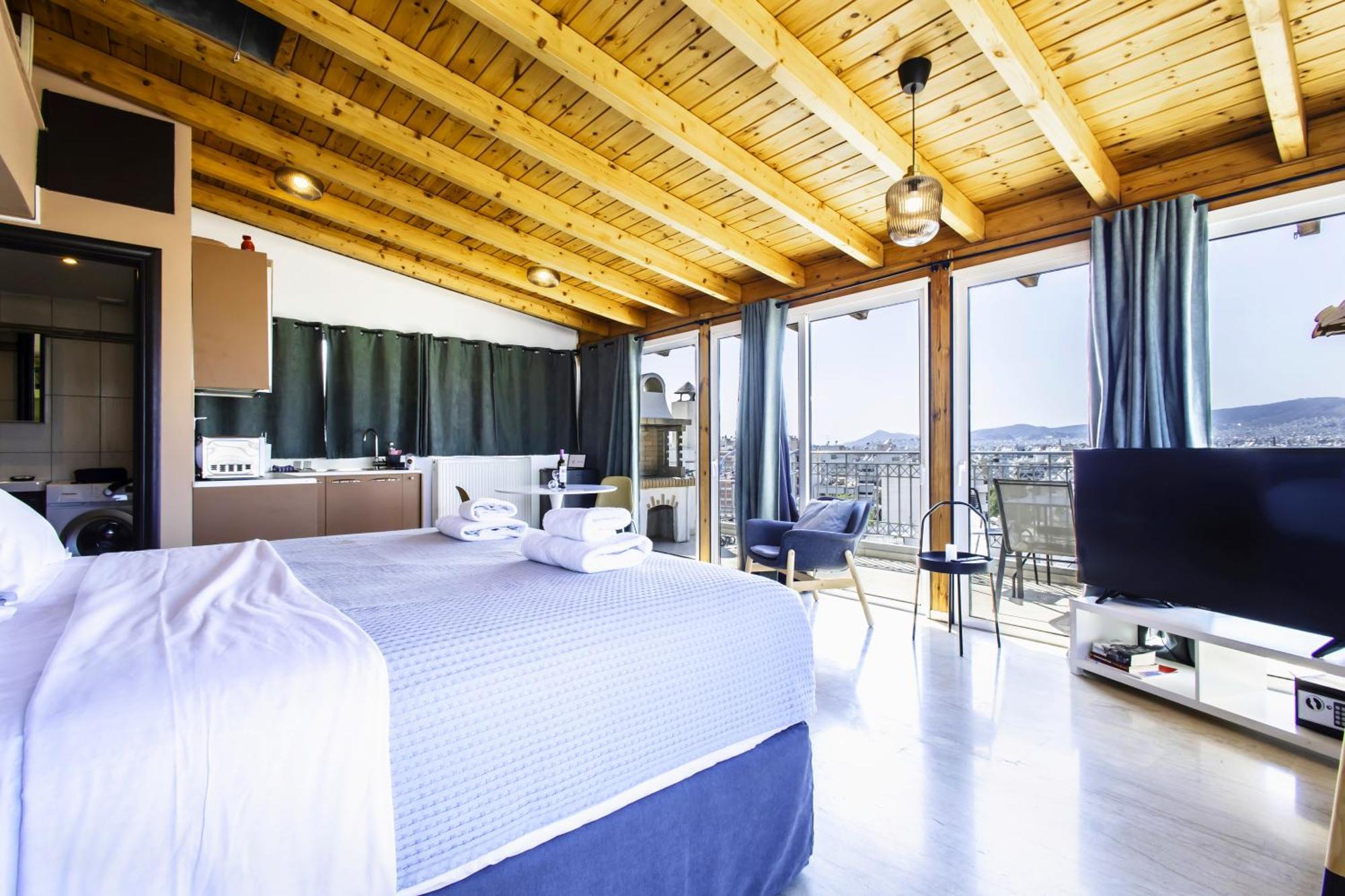Lis153 By Smart Cozy Suites - Top Floors With Amazing City View - Available 24Hr Athens Exterior photo