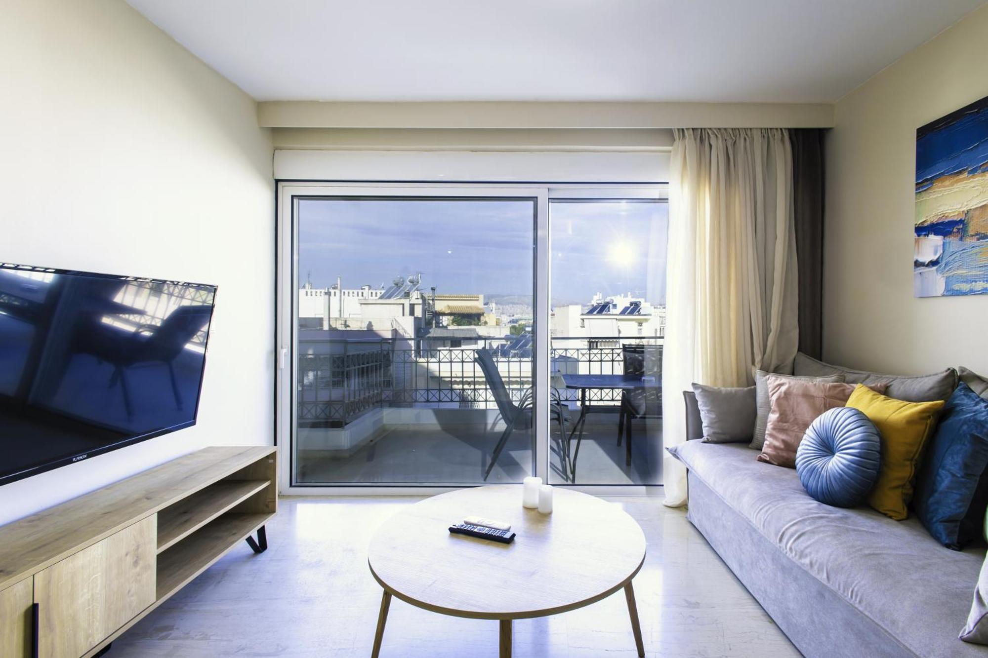 Lis153 By Smart Cozy Suites - Top Floors With Amazing City View - Available 24Hr Athens Exterior photo